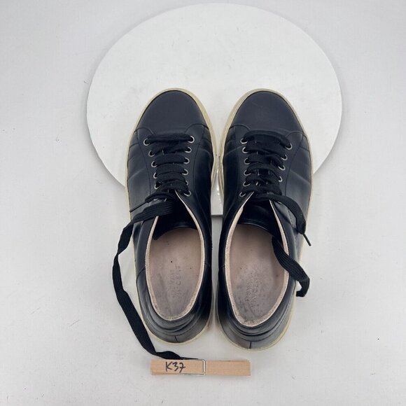 Devan Vincent Men Size10 Black Leather Classic Rubber Sole Lace Up Casual Shoes - Picture 12 of 15